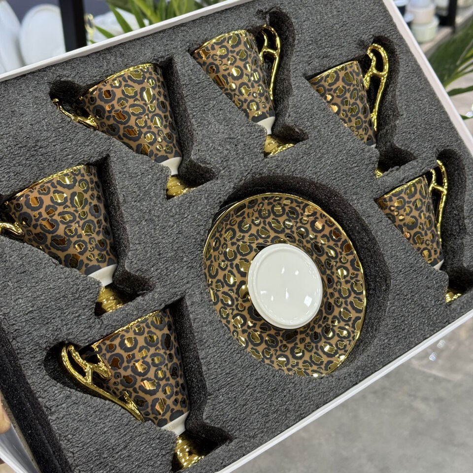 Taliana Gold Kahve 6 Lı Porselen Fincan Takımı