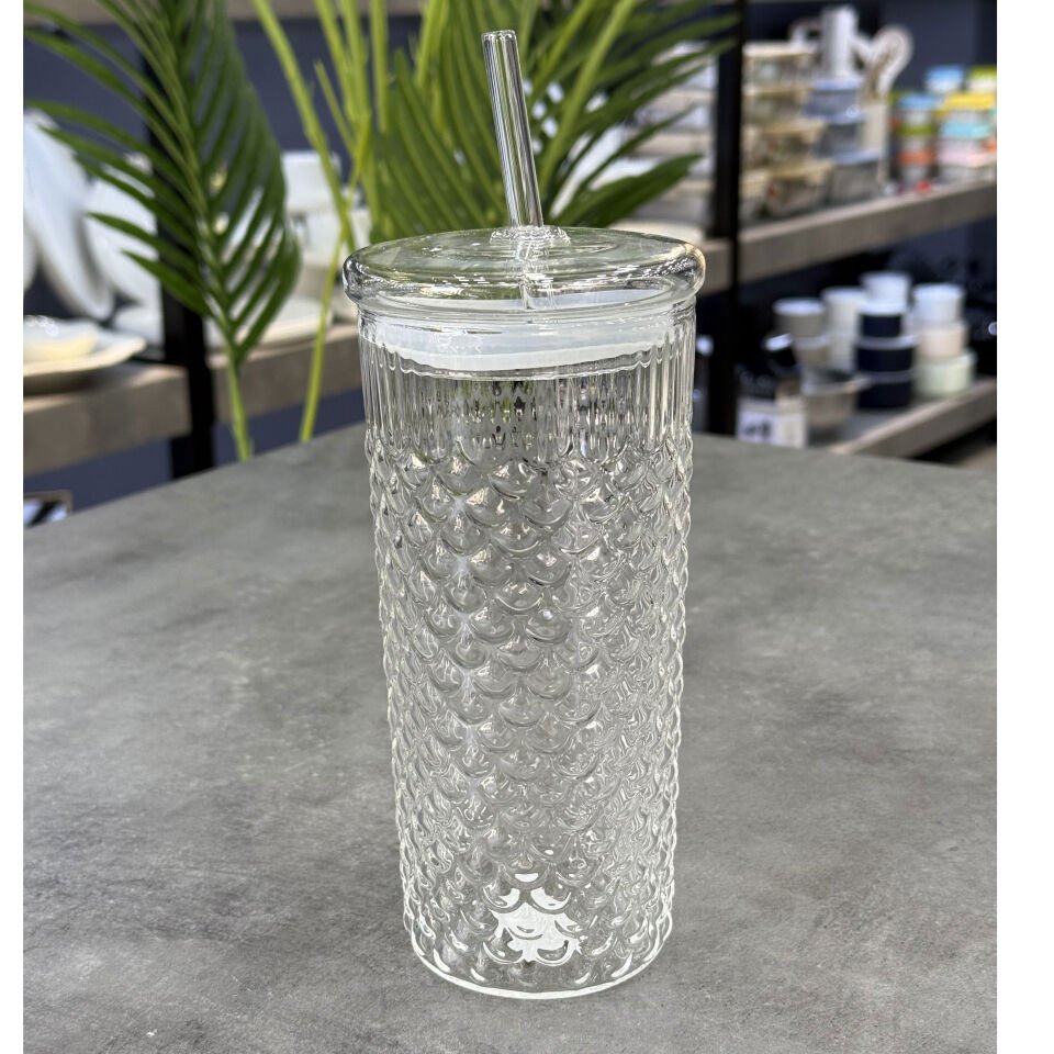 Borosilikat Cam Lüx Pipetli Bardak 550 Ml