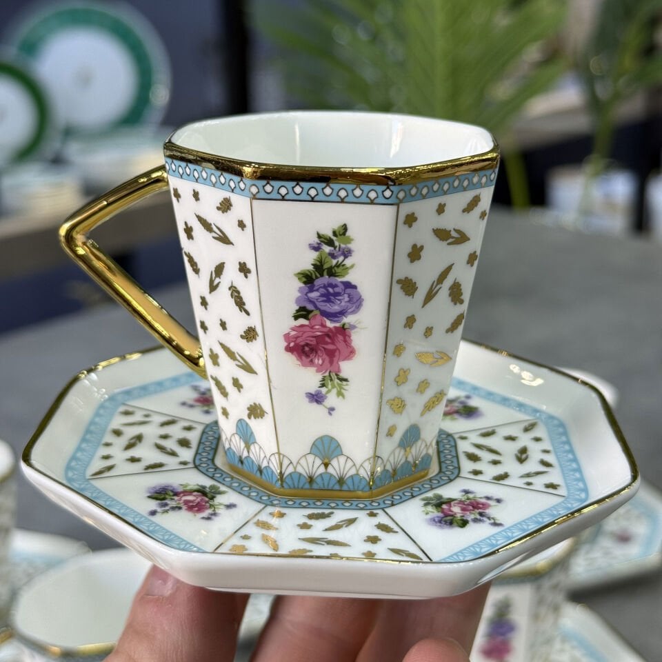 Lüx 6 Lı Valeria Porselen Fincan Takımı