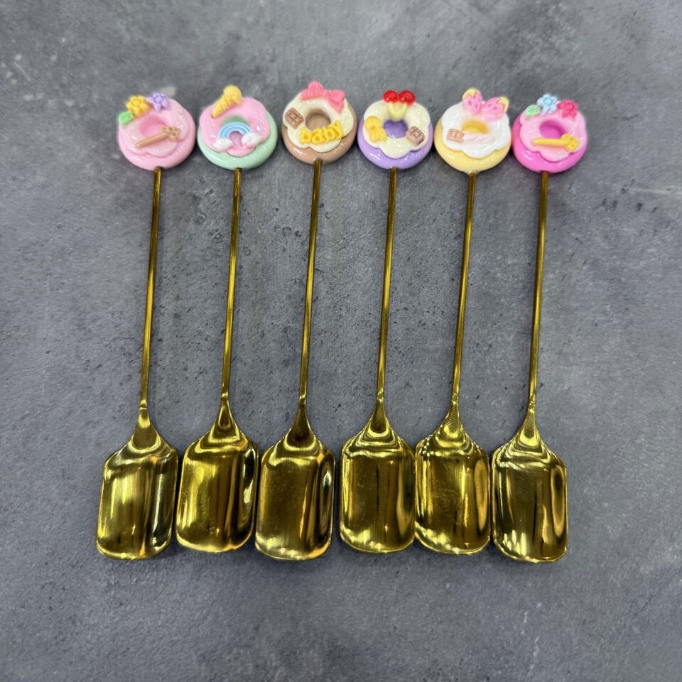 Lüx Figürlü Metal 6 Lı Kaşık