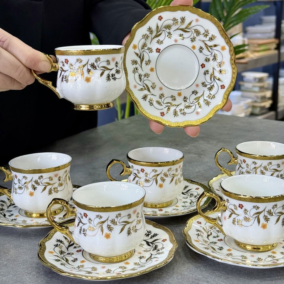 Lüx Porselen 6 Lı Luanna 6 Lı Fincan Takımı