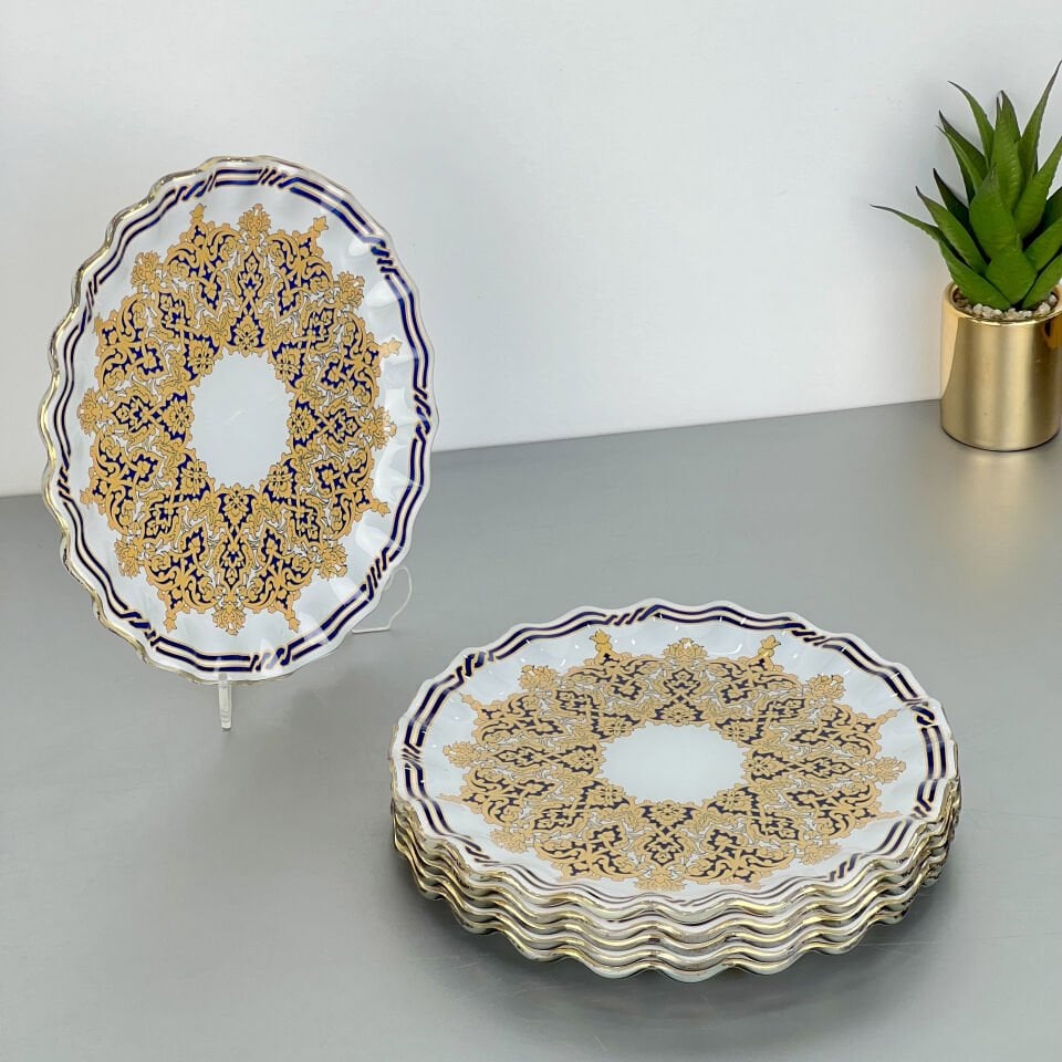 Lüx Cam 21 Cm Marsel 6 Lı Pasta Tabağı