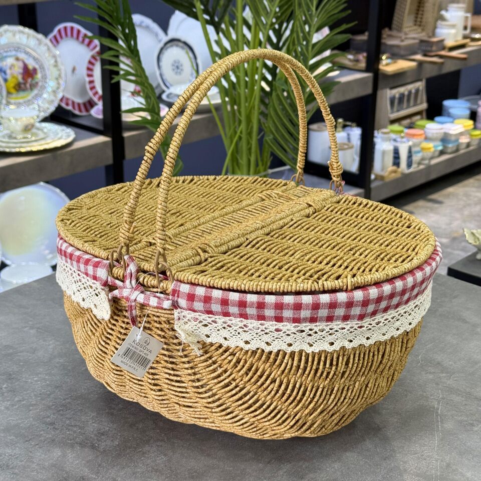 Rattan Oval Piknik Sepeti
