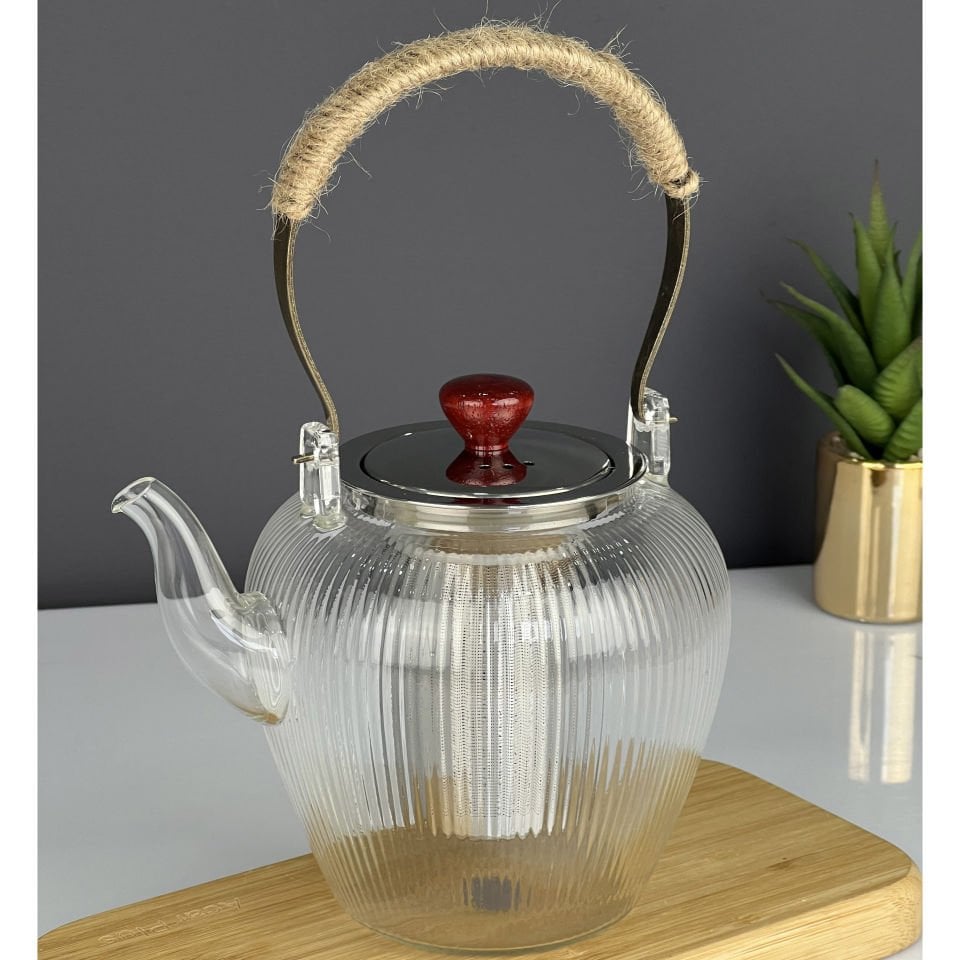 Lüx Borosilkat Cam 1100 Ml Isıya Dayanıklı Demlik