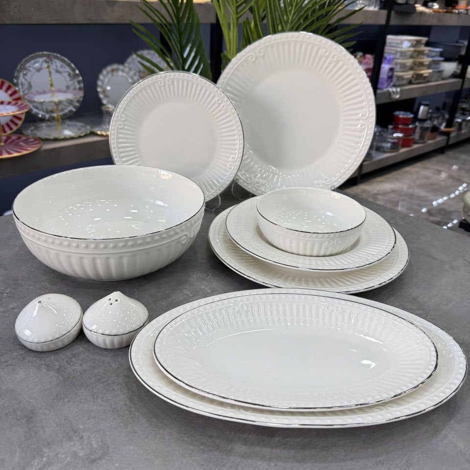 Doralie Porselen Silver 29 Parça Yemek Takımı