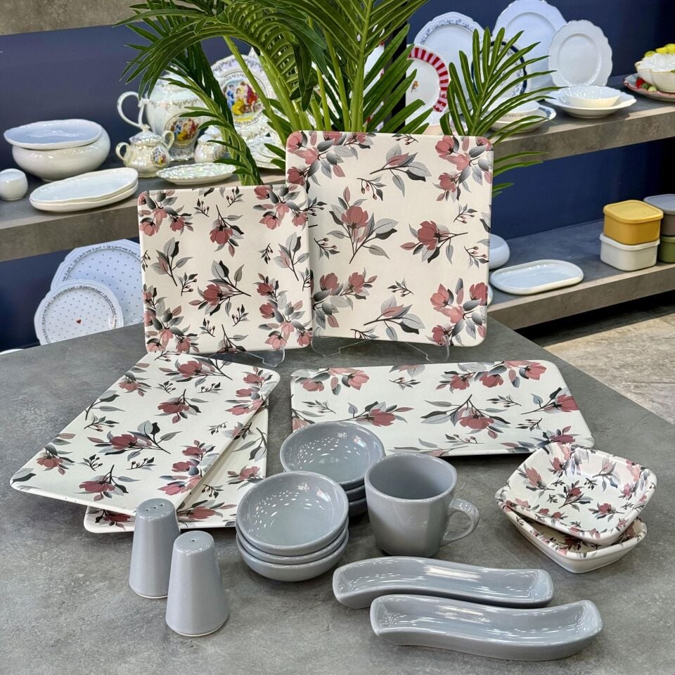 Seri Sonu 0526 Stonware 33 Parça Kahvaltı Takımı