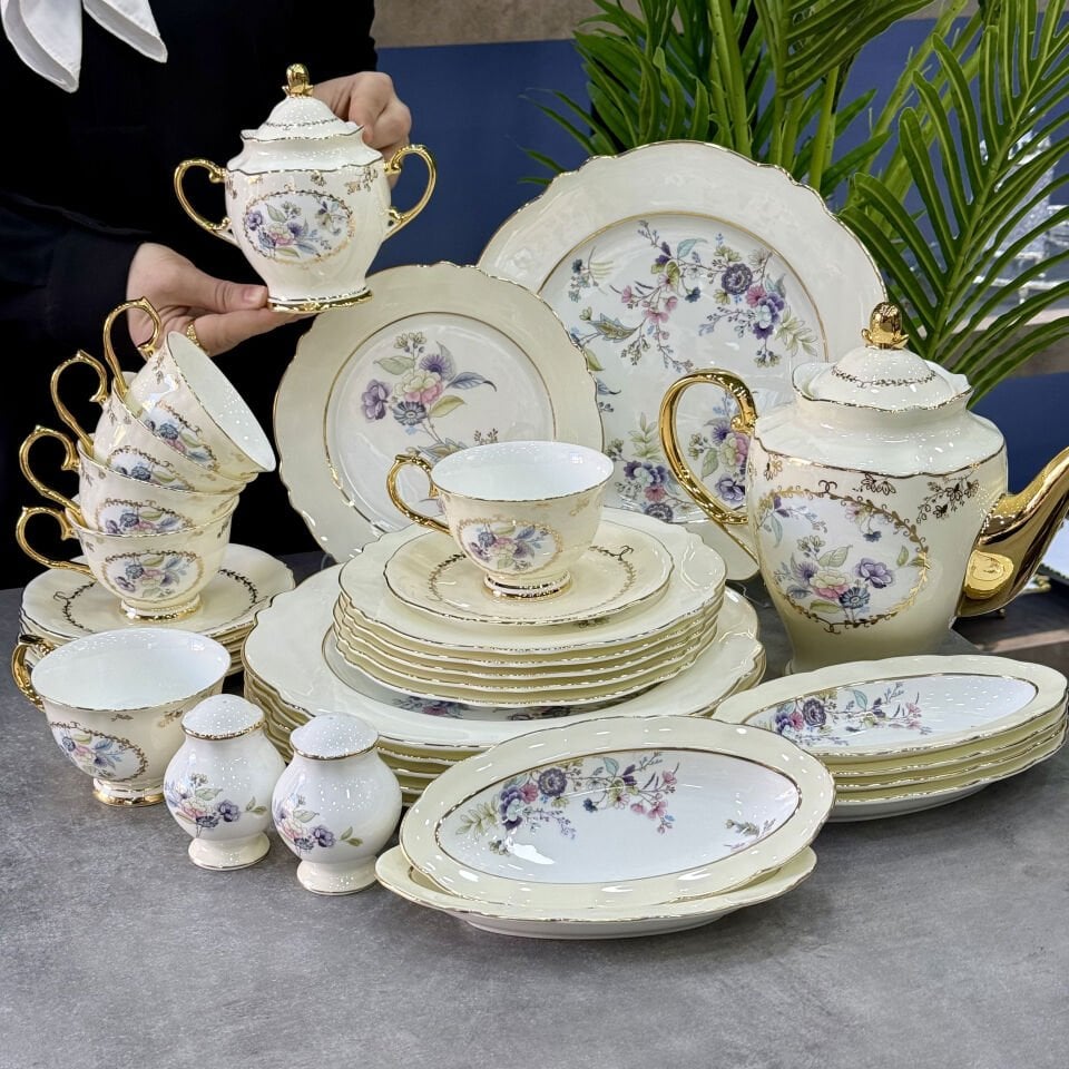 Linda Fine Bone China Porselen 36 Parça Kahvaltı & Brunch Takımı