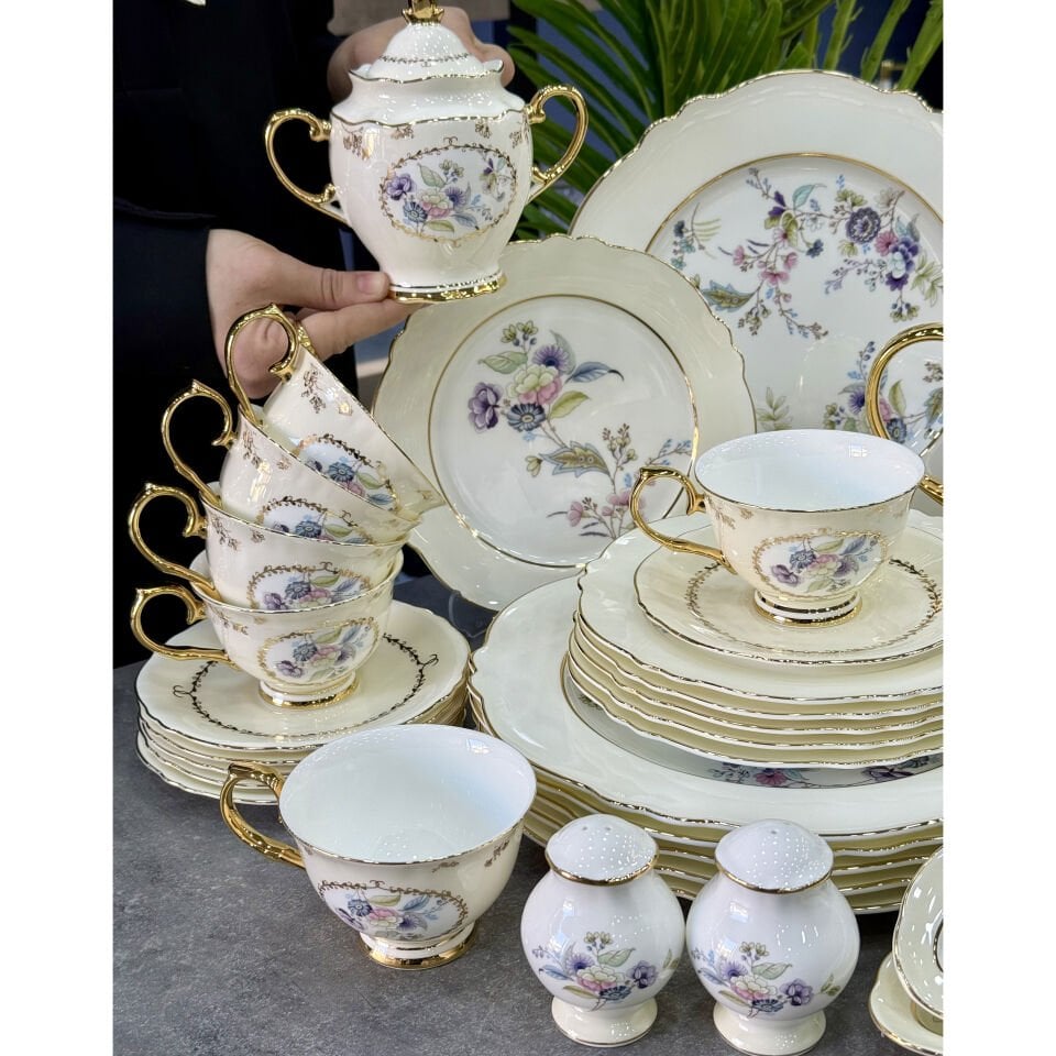 Linda Fine Bone China Porselen 36 Parça Kahvaltı & Brunch Takımı