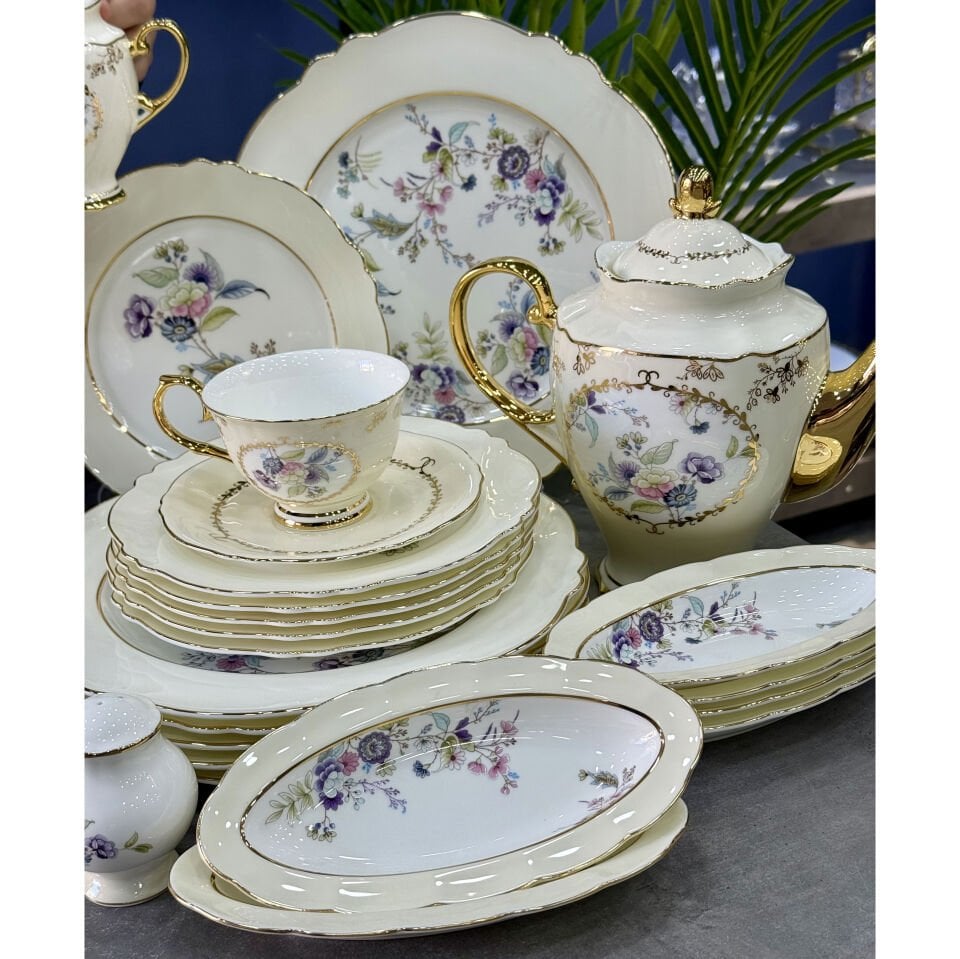 Linda Fine Bone China Porselen 36 Parça Kahvaltı & Brunch Takımı
