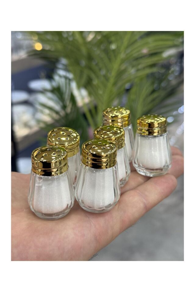 Seri Sonu Mini Yuvarlak 6 Lı Tuzluk Gold