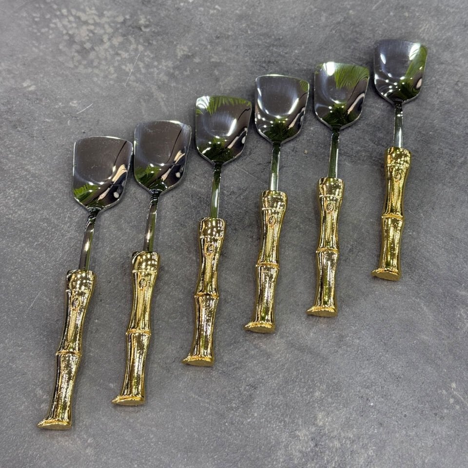 Lüx Metal 6 Lı Gold Dondurma Kaşığı