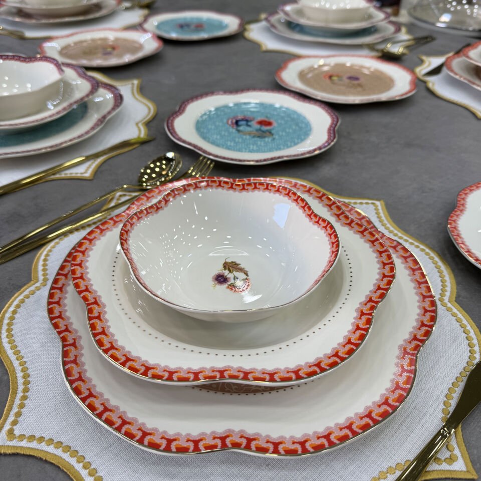 Bone China Porselen 24 Parça Sophia Yemek Takımı