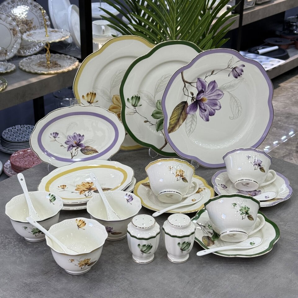 Royking Porselen Flora Asorti 42 Parça Kahvaltı Takımı