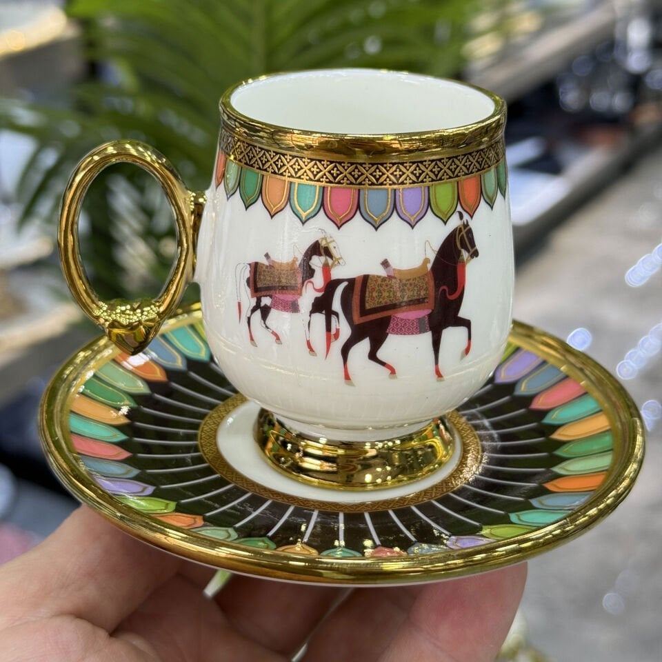 Wilshire Lüx Porselen 6 Lı Fİncan Takımı Black