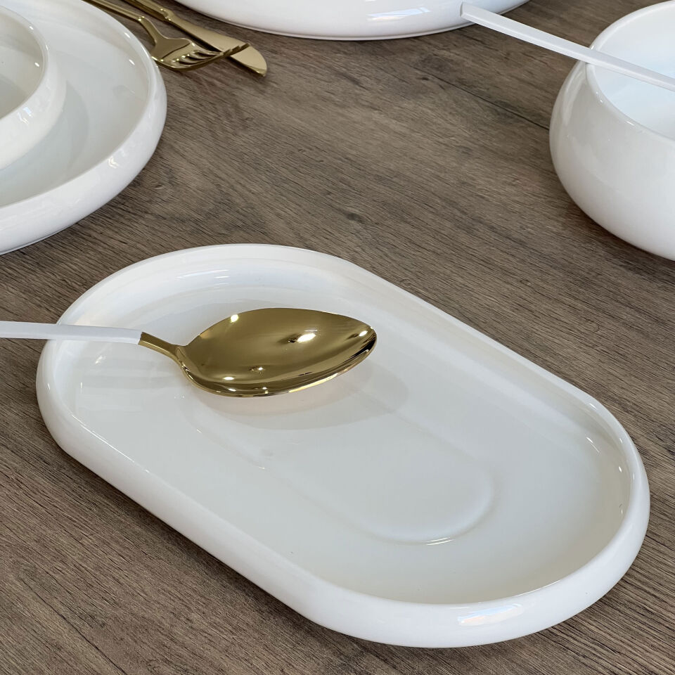 Bianco Perla Seri Saf Beyaz Porselen 41 Parça Yemek Takımı