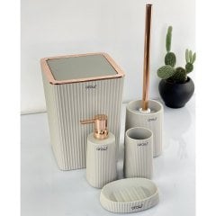 Lüx Akrilik Roma Model Kırılmaz 5 Parça Banyo Seti