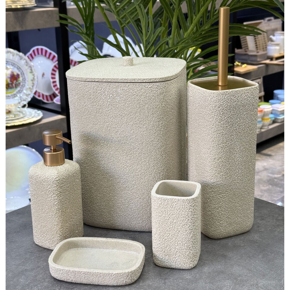 Lüx Poliüretan Berra 5 Li Banyo Seti Beige