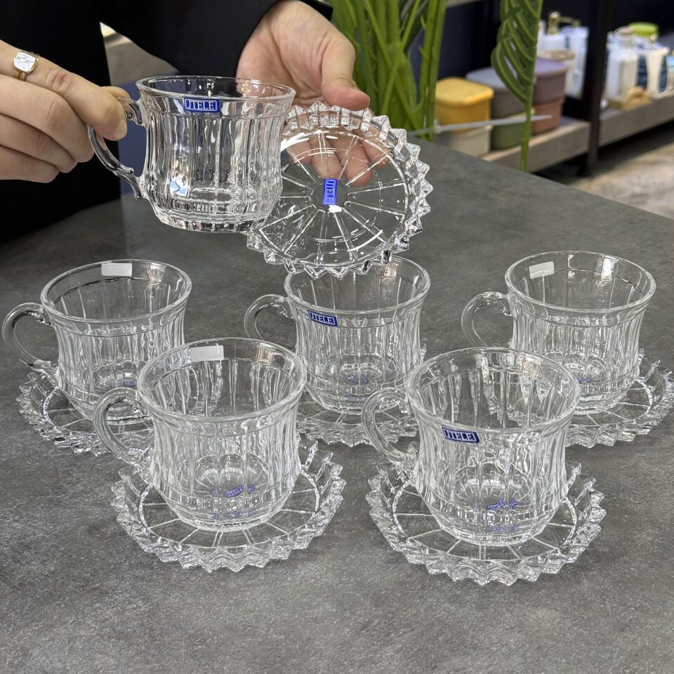 Lüx Fine Kristal 6 Lı Çay Fincanı
