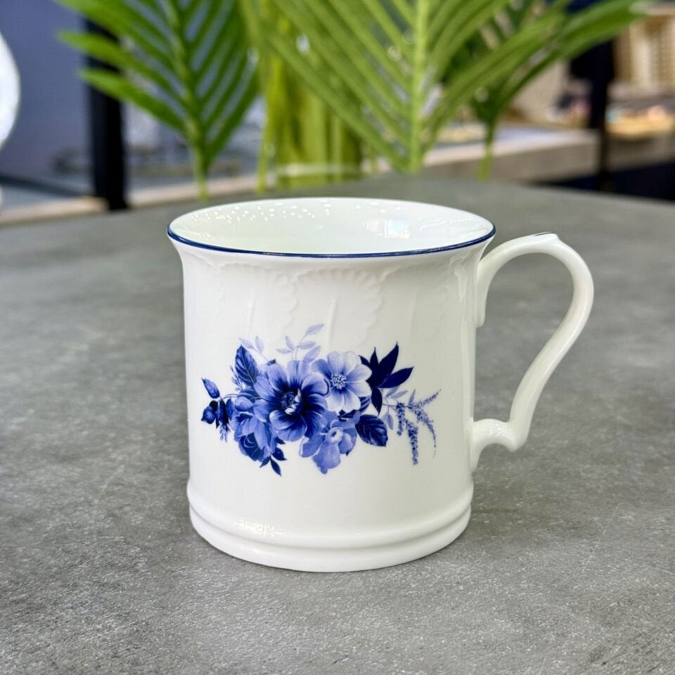 Blue Garden Bone China Porselen Kupa