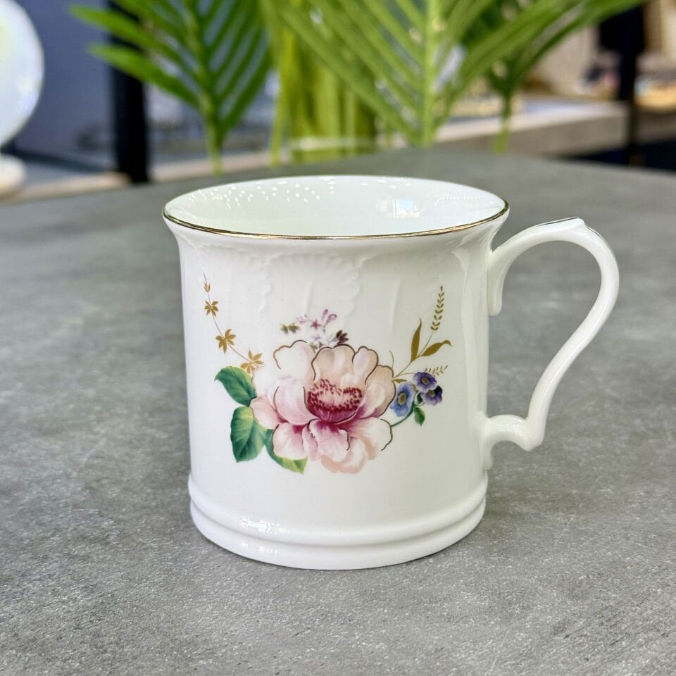 Blue Garden Bone China Porselen Kupa