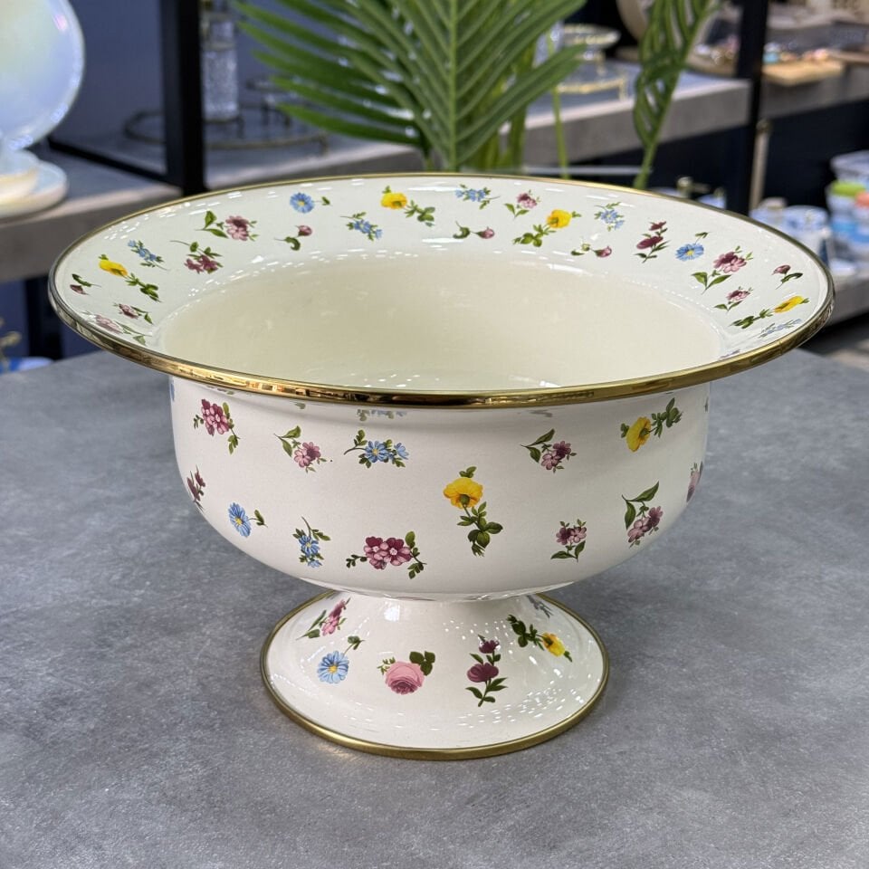 Petıt Fleur Emaye Ayaklı Büyük Kase