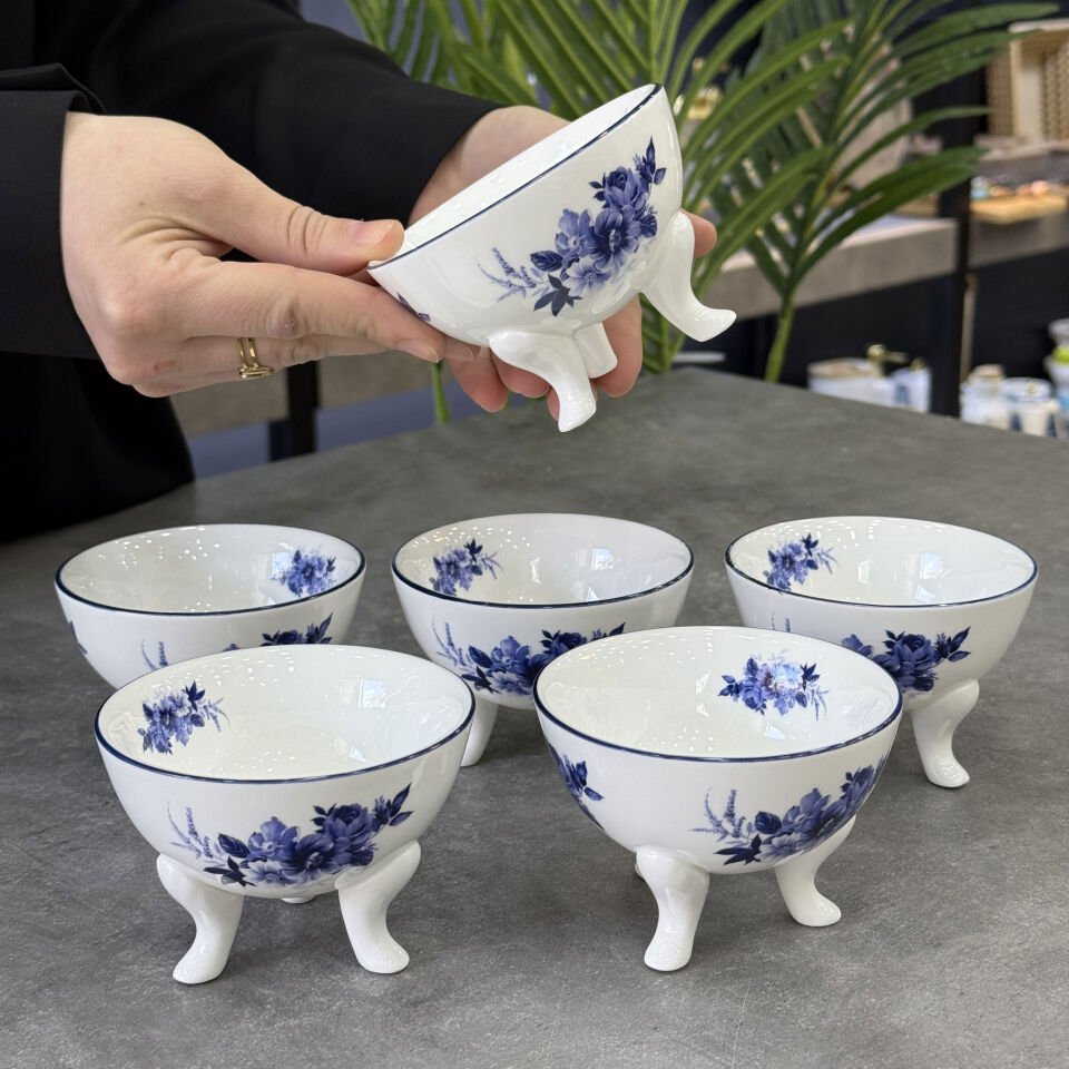 Blue Garden Bone China Porselen 6 Lı Kase
