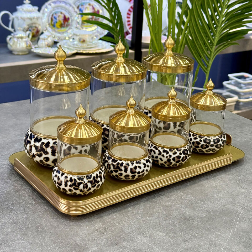 Avangarde Leopar Desenli 7 Li Baharat Takımı