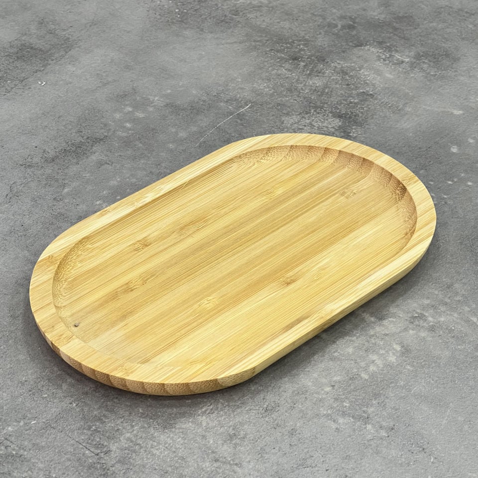 Seri Sonu Lüx Bambu Oval Sunum Tahtası