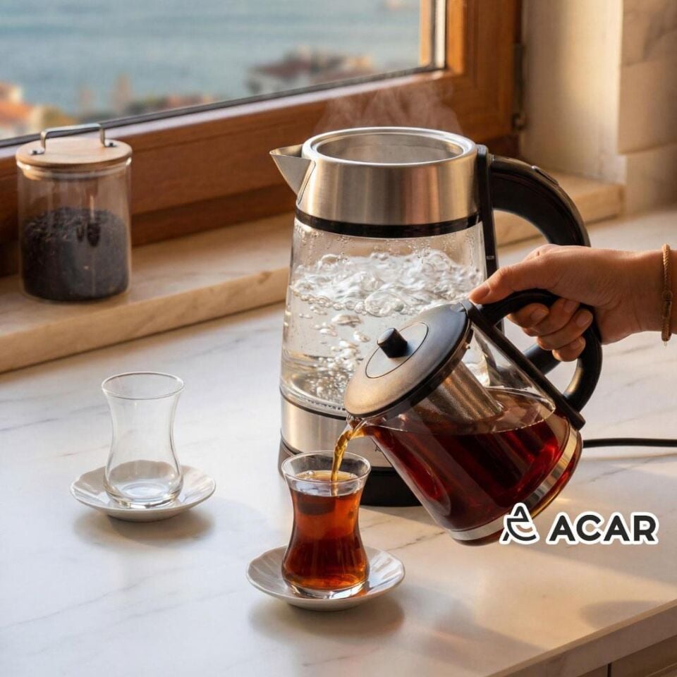 Ultimate Pro Tea Max Cam İnox Çay Makinesi