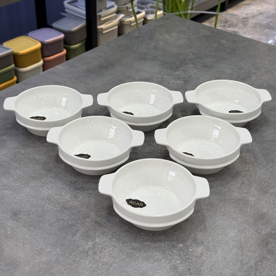 Porselen 6 Lı Fırın Kabı Çok Amaçlı 12 Cm Derin Kase