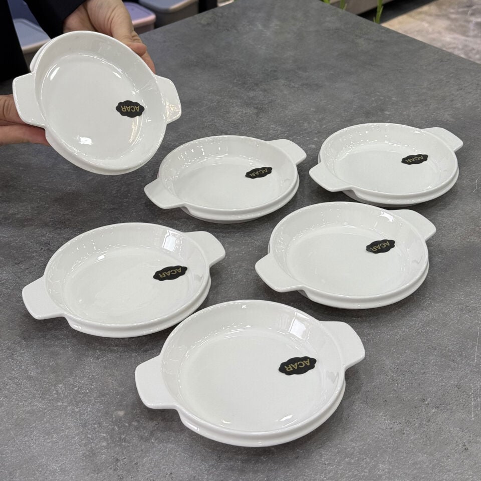 Porselen 6 Lı Sunum Tabağı 13 Cm