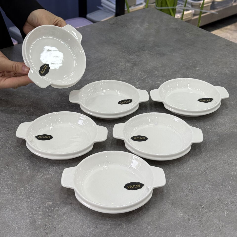 Porselen 6 Lı Sunum Tabağı 12 Cm
