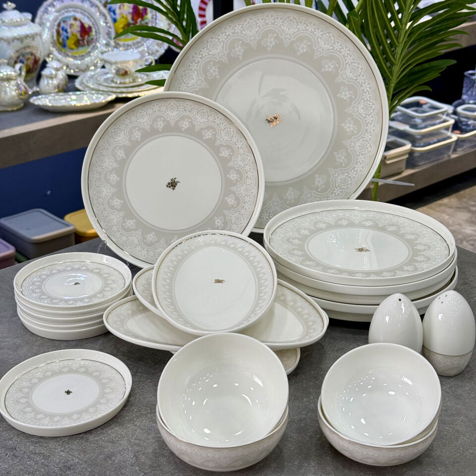 Bone China Porselen 23 Parça Elowen Kahvaltı Takımı