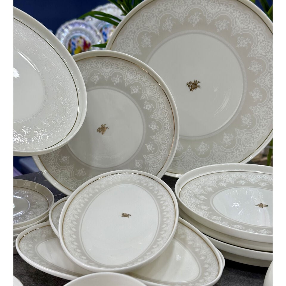 Bone China Porselen 23 Parça Elowen Kahvaltı Takımı