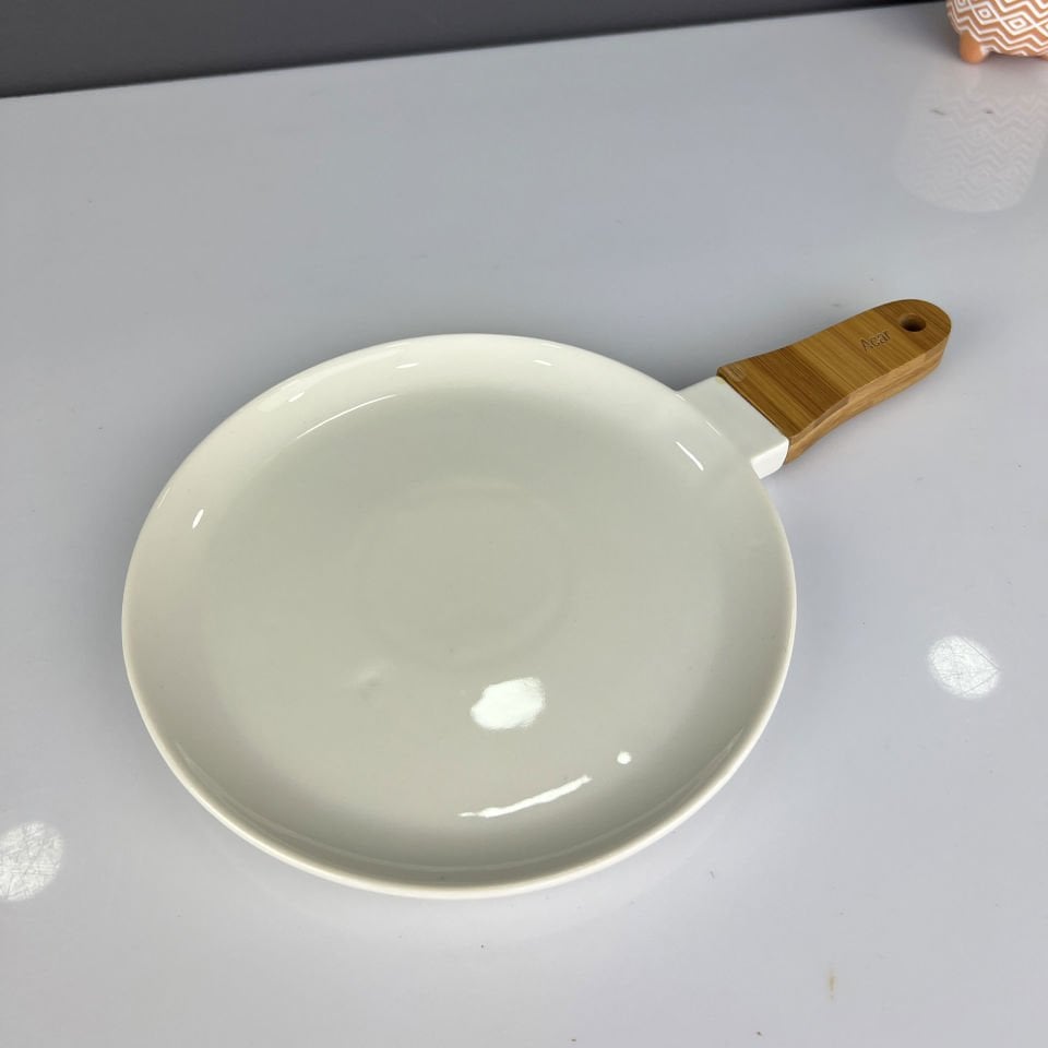 Seri Sonu 194 Yuvarlak Bambu Saplı Porselen Servis 20 Cm