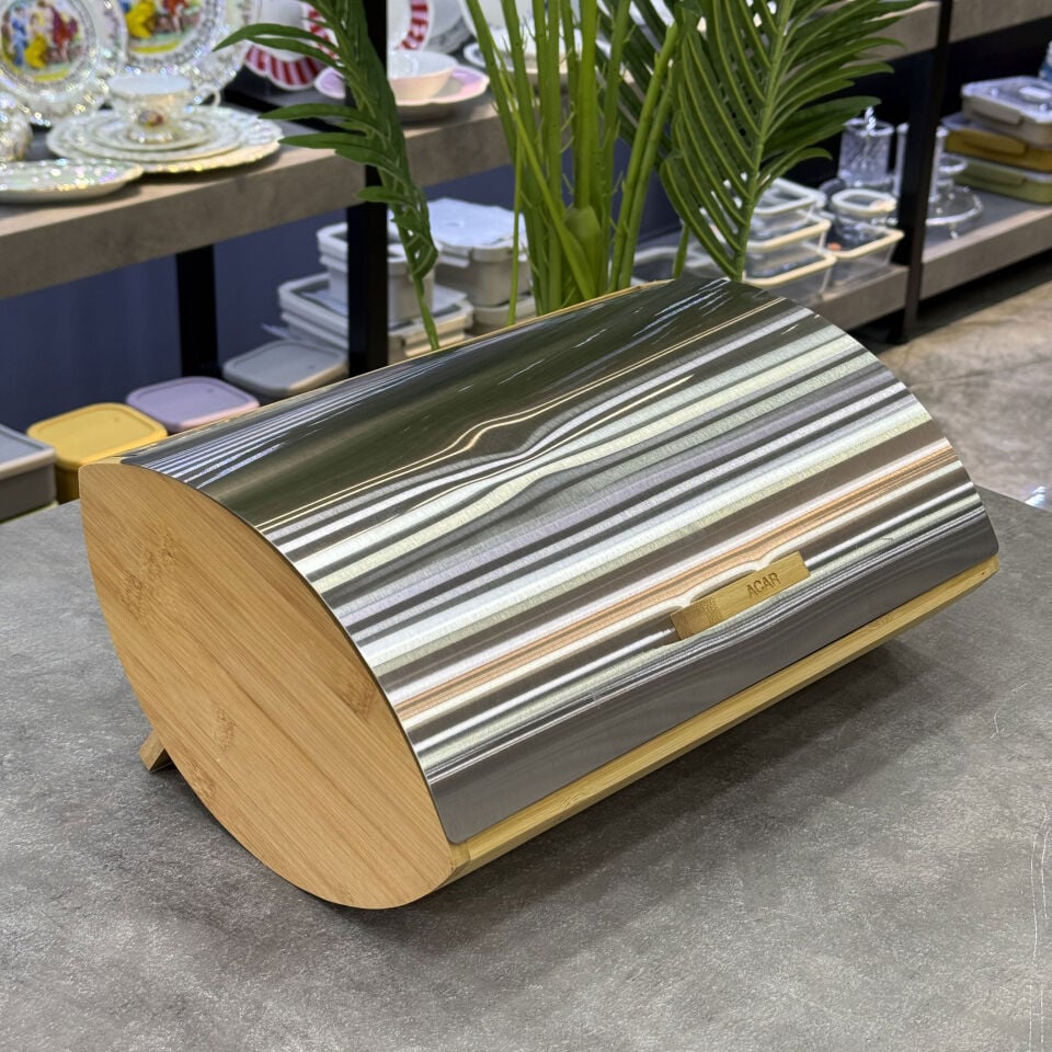 Bambu Metal Kapaklı Ekmeklik