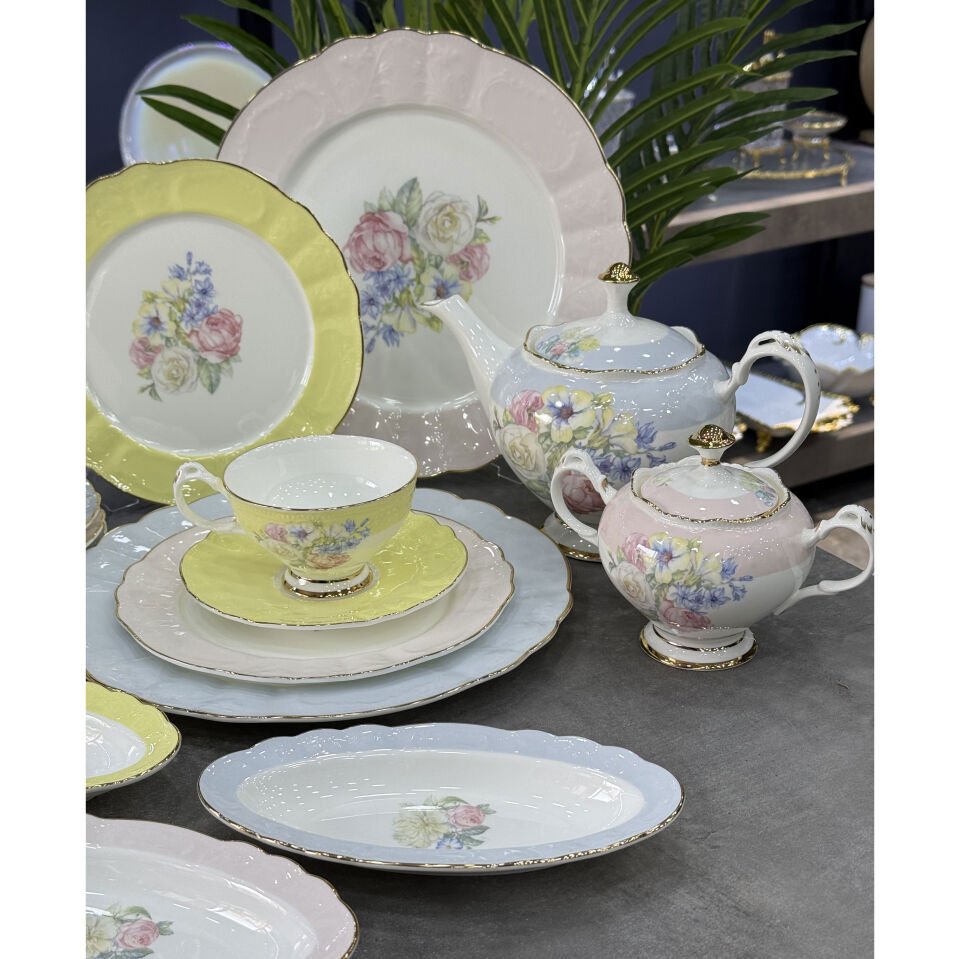 Rainbow Bone China Porselen 36 Parça Kahvaltı & Brunch Takımı