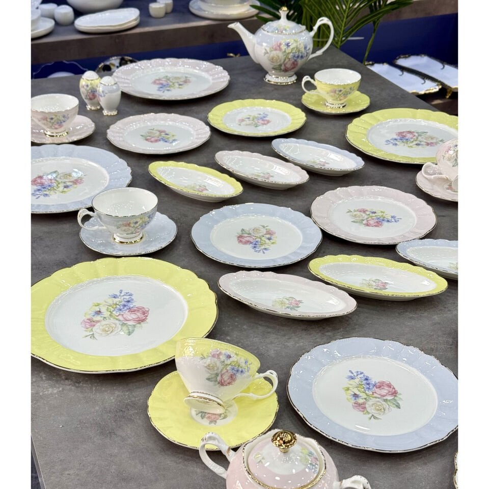 Rainbow Bone China Porselen 36 Parça Kahvaltı & Brunch Takımı