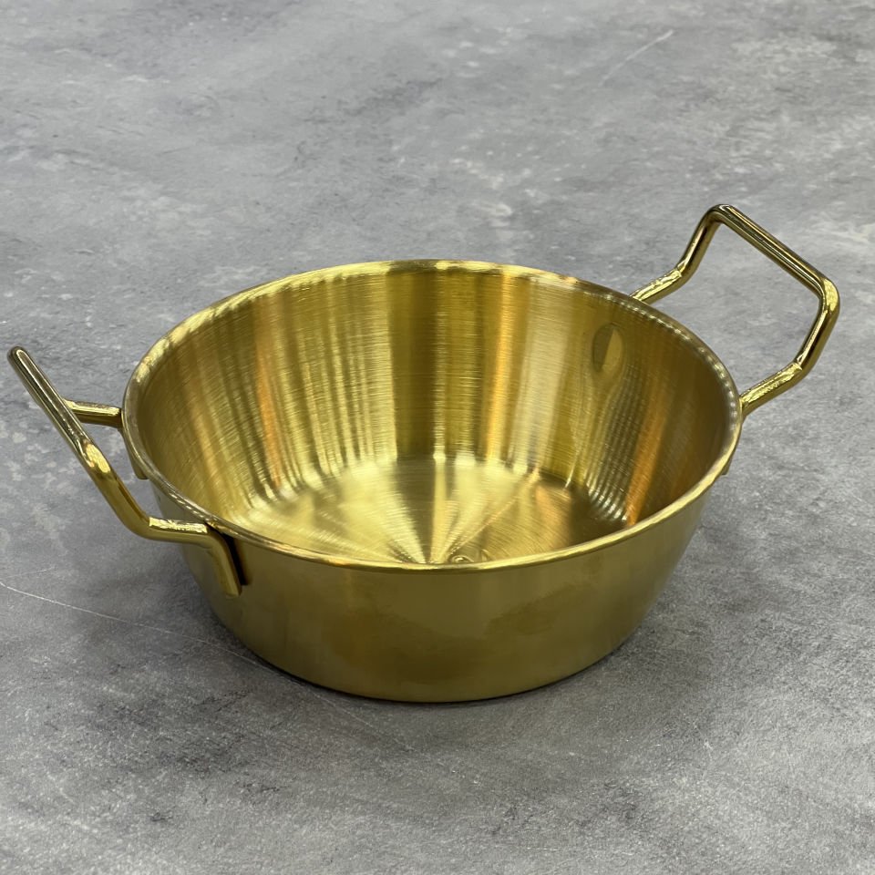 Seri Sonu Lüx Metal 10 Cm Çapında Çelik Sahan Görünümlü Tabak