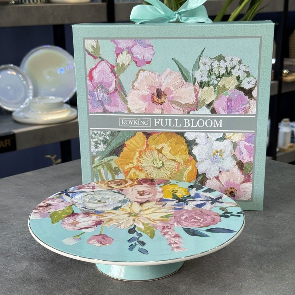 Retro Bohem Bloom Porselen Ayaklı Stand