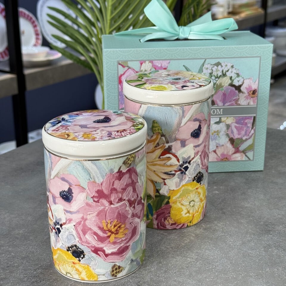 Retro Bohem Bloom Porselen 2 Li Baharat Takımı