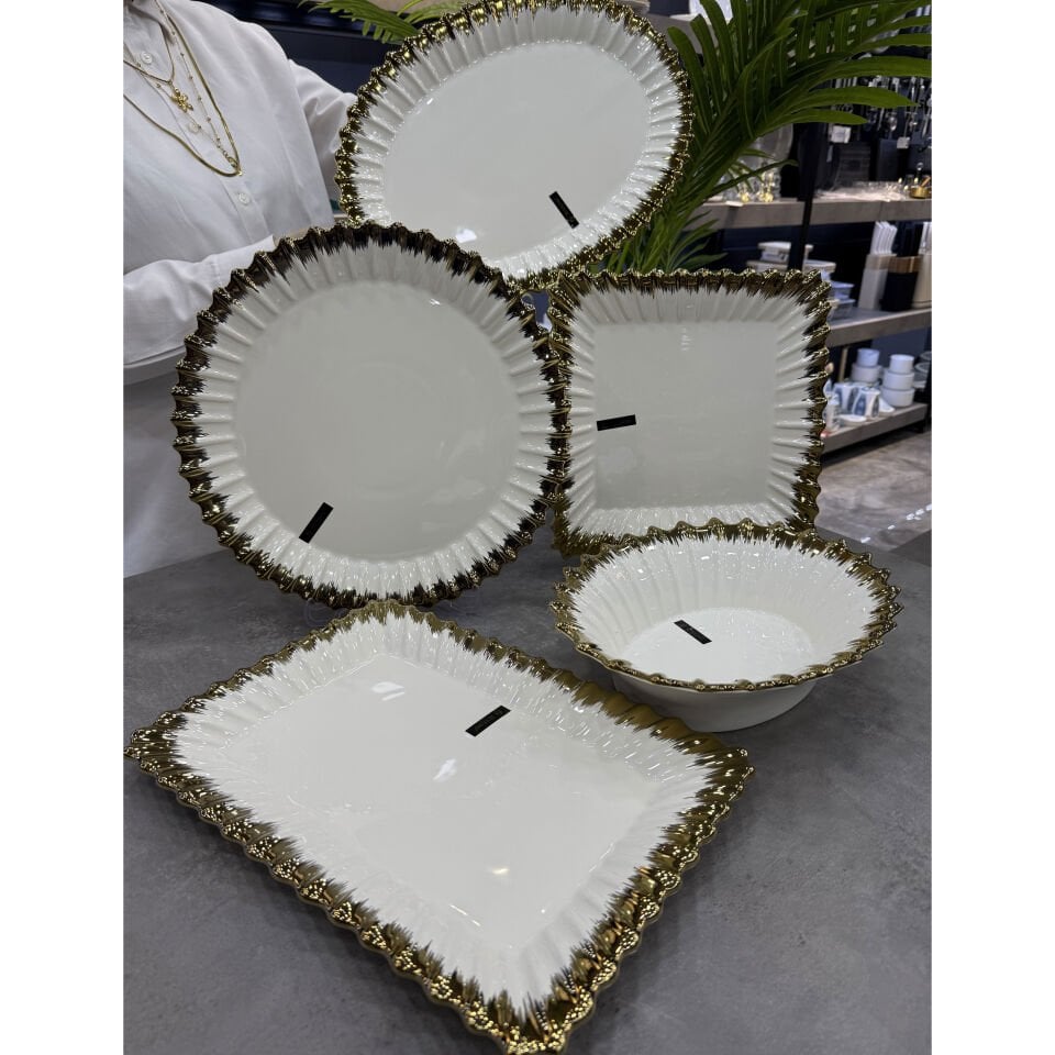 Line Gold 5 Parça Sunum Servis Seti