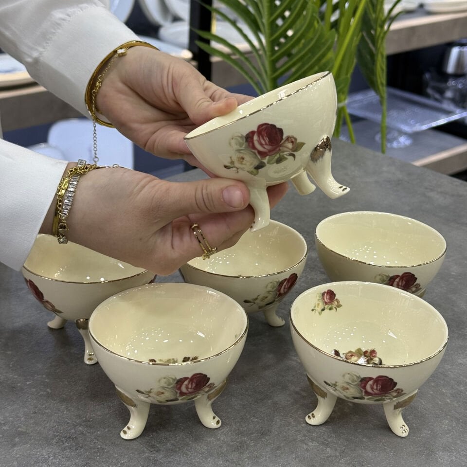 Rose Porselen 6 Lı Dondurmalık