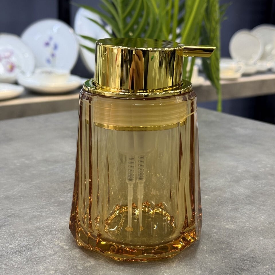 Kristal Tekli Köpük Sıvı Sabunluk SARI GOLD